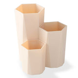 3 Lattices Cosmetic Make-up Brush Storage Box Table Organizer Makeup Nail Polish Cosmetic Holder Make Up Tools Pen Holder Rack