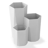3 Lattices Cosmetic Make-up Brush Storage Box Table Organizer Makeup Nail Polish Cosmetic Holder Make Up Tools Pen Holder Rack