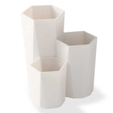 3 Lattices Cosmetic Make-up Brush Storage Box Table Organizer Makeup Nail Polish Cosmetic Holder Make Up Tools Pen Holder Rack