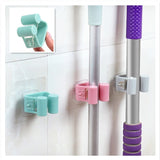 1Pcs Wall Mounted Mop Strong Home Bathroom Hooks Holder Brush Broom Hanger Storage Rack Bathroom Holder Shower Hooks 7 x 7 cm