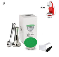 STAINLESS STEEL Metal Reusable Dolce Gusto Capsule Compatible with Nescafe Coffee Machine Refillable Dolci Filter Dripper Tamper