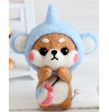 2019 Fashion Custom Dog Doll Wool Felt Craft DIY Non Finished Poked Set Handcraft Kit for Needle Material Bag Pack