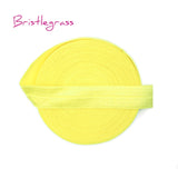 BRISTLEGRASS 5 Yard 5/8" 15mm Solid Color Shiny FOE Fold Over Elastic Bands Hair Bands Headband Dress Lace Trim DIY Sewing Craft
