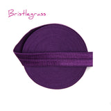 BRISTLEGRASS 5 Yard 5/8" 15mm Solid Color Shiny FOE Fold Over Elastic Bands Hair Bands Headband Dress Lace Trim DIY Sewing Craft