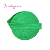 BRISTLEGRASS 5 Yard 5/8" 15mm Solid Color Shiny FOE Fold Over Elastic Bands Hair Bands Headband Dress Lace Trim DIY Sewing Craft