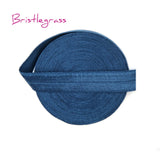 BRISTLEGRASS 5 Yard 5/8" 15mm Solid Color Shiny FOE Fold Over Elastic Bands Hair Bands Headband Dress Lace Trim DIY Sewing Craft
