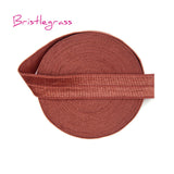 BRISTLEGRASS 5 Yard 5/8" 15mm Solid Color Shiny FOE Fold Over Elastic Bands Hair Bands Headband Dress Lace Trim DIY Sewing Craft