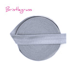 BRISTLEGRASS 5 Yard 5/8" 15mm Solid Color Shiny FOE Fold Over Elastic Bands Hair Bands Headband Dress Lace Trim DIY Sewing Craft