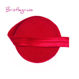 BRISTLEGRASS 5 Yard 5/8" 15mm Solid Color Shiny FOE Fold Over Elastic Bands Hair Bands Headband Dress Lace Trim DIY Sewing Craft