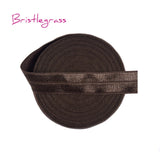 BRISTLEGRASS 5 Yard 5/8" 15mm Solid Color Shiny FOE Fold Over Elastic Bands Hair Bands Headband Dress Lace Trim DIY Sewing Craft