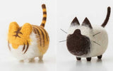 2 pcs Non-finished Accessories Felt Poke DIY No Faceless Dogs tiger cat Material Package Wool Felt Poked Doll Felt Needles