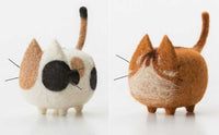 2 pcs Non-finished Accessories Felt Poke DIY No Faceless Dogs tiger cat Material Package Wool Felt Poked Doll Felt Needles