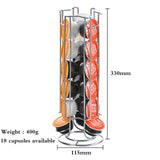 Duolvqi Metal Coffee Pod Holder Iron Chrome Plating Stand Coffee Capsule Storage Rack for 18pcs Dolce Gusto Capsule