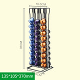 Duolvqi Metal Coffee Pod Holder Iron Chrome Plating Stand Coffee Capsule Storage Rack for 18pcs Dolce Gusto Capsule