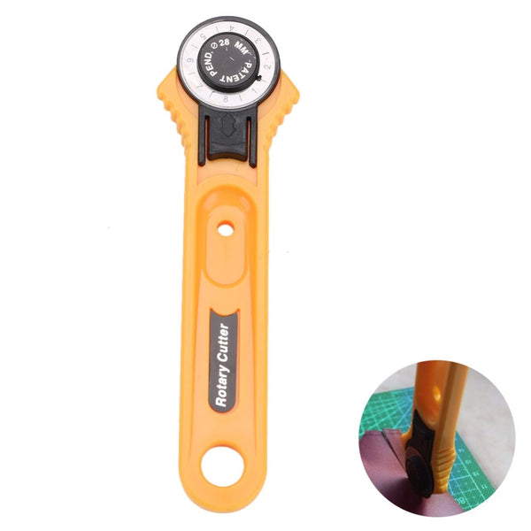 28mm Circular Rotary Cutter Knife Safety Blade Patchwork Piecing Sewing Quilting Fabric Cutting Leathercraft Tool