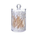Msjo Makeup Organizer Cotton Pads Acrylic Round Container Cotton Swab Make  Up Organizer Plastic Cotton Pads Storage Boxes Bins