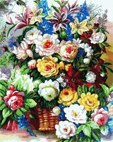 AZQSD Oil Painting Flower In Vase Painting By Numbers Paint Flower DIY Canvas Picture Hand Painted Home Decoration SZYH6310