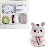 2019 Fashion Custom Dog Doll Wool Felt Craft DIY Non Finished Poked Set Handcraft Kit for Needle Material Bag Pack