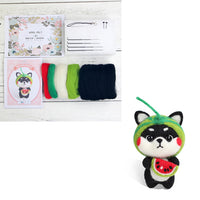 2019 Fashion Custom Dog Doll Wool Felt Craft DIY Non Finished Poked Set Handcraft Kit for Needle Material Bag Pack