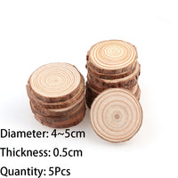 3-12cm Thick 1 Pack Natural Pine Round Unfinished Wood Slices Circles With Tree Bark Log Discs DIY Crafts Wedding Party Painting