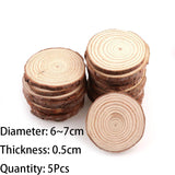 3-12cm Thick 1 Pack Natural Pine Round Unfinished Wood Slices Circles With Tree Bark Log Discs DIY Crafts Wedding Party Painting