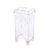 Msjo Makeup Organizer Cotton Pads Acrylic Round Container Cotton Swab Make  Up Organizer Plastic Cotton Pads Storage Boxes Bins